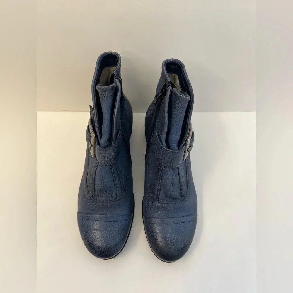 Miz Mooz Siggy Ankle Boots Blue Size 36 Wide